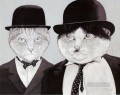 cats in suits facetious humor pet